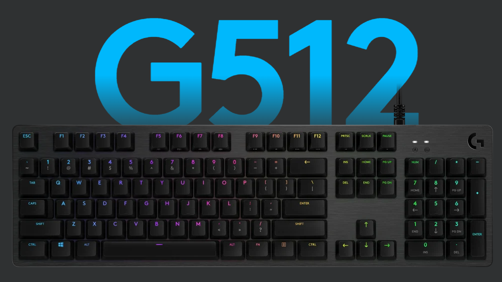 Геймърска механична клавиатура Logitech G512 GX Brown TACTILE, Romer-G ...
