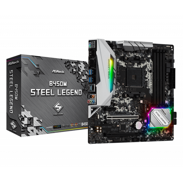 AMD Ryzen 3 3100 MPK + ASRock B450M Steel Legend с цена 203.36 EUR