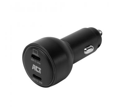 ACT 2-port USB-C Fast Car Charger 95W
