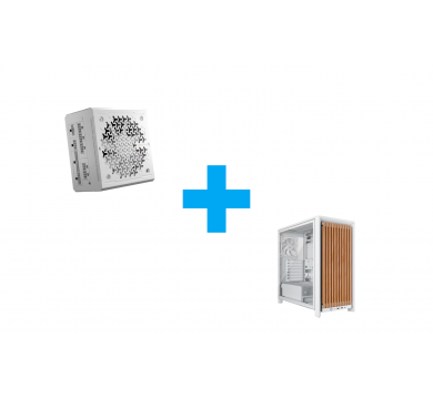 Corsair Frame 4000D Wood RS + Corsair RM1000e White 1000W