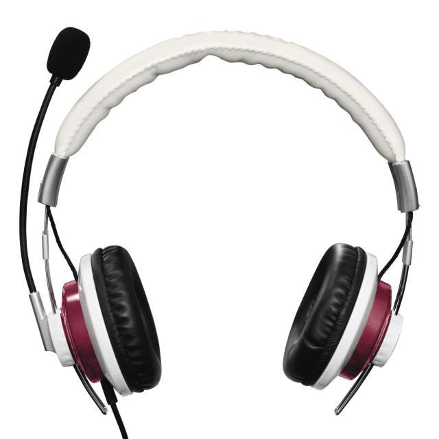 Слушалки с микрофон HAMA Style, USB, Бял/Бордо