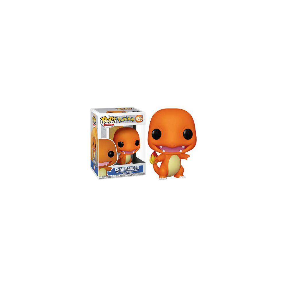 Funko Pop! - Pokemon #455 Charmander Flocked ECCC 2020 Con Protector Box - Figura In Vinile 9 Cm