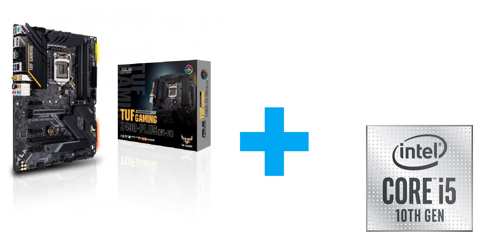 ASUS TUF GAMING Z490-PLUS (WI-FI) + Intel Core i5-10600K Tray с