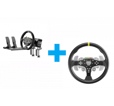 MOZA R3 Base + ES Wheel + SR-P Lite Double + R3 Table Clamp + 12-inch Round Wheel Mod for ES