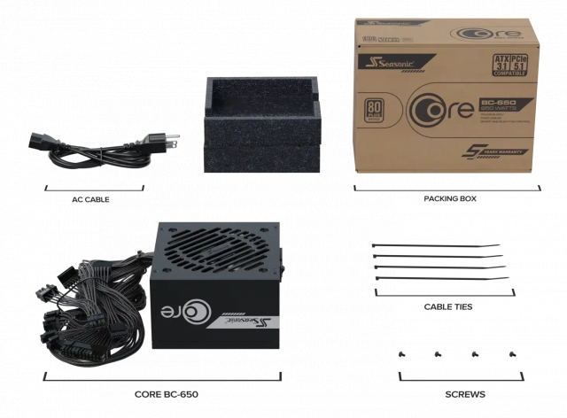Seasonic CORE BC 650W ATX 3.1