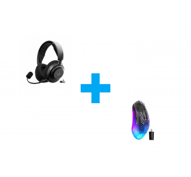 SteelSeries Arctis Nova 5 + SteelSeries Aerox 3 Wireless Gen 2 - Shadow