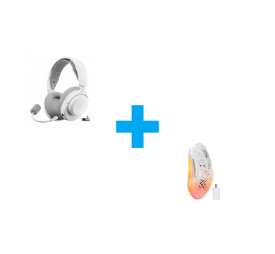 SteelSeries Arctis Nova 5 White + SteelSeries Aerox 3 Wireless Gen 2 - Ghost
