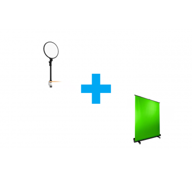 Streamplify Glow Light 14 + Streamplify Screen Lift Green Screen