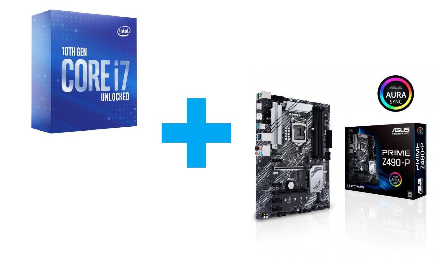 Intel Core i7-10700K + ASUS Prime Z490-P с цена 499.55 EUR - Gplay.bg